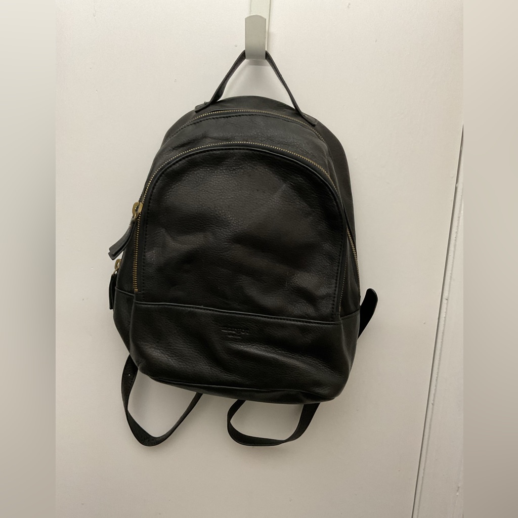 Margot New York Black Leather Backpack